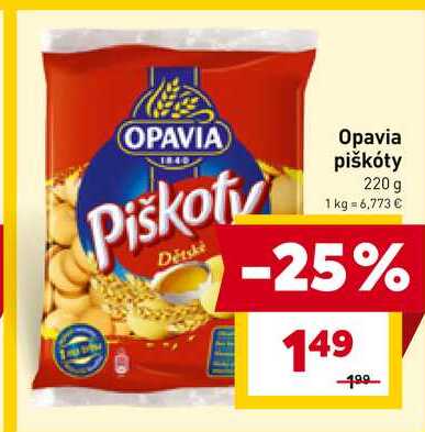 Opavia Piškóty 220 g