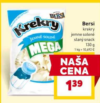 Bersi krekry jemne solené slaný snack 130 g 