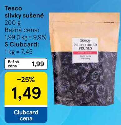 Tesco slivky sušené, 200 g
