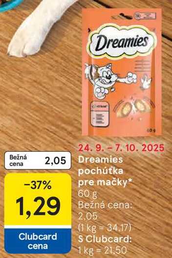 Dreamies pochúťka pre mačky, 60 g 