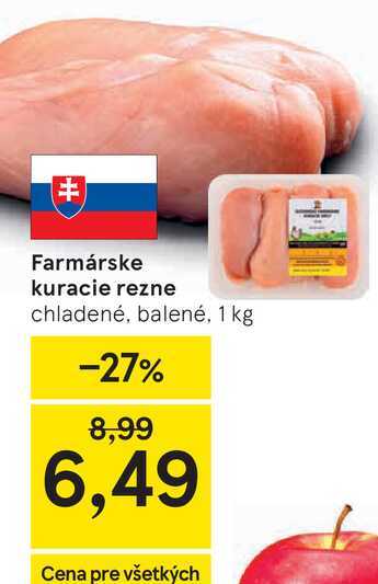 Farmárske kuracie rezne, 1 kg 