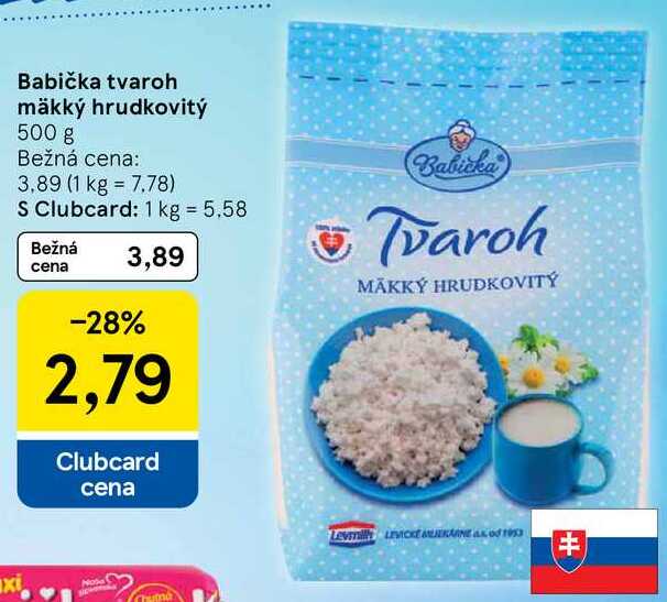 Babička tvaroh mäkký hrudkovitý, 500 g 