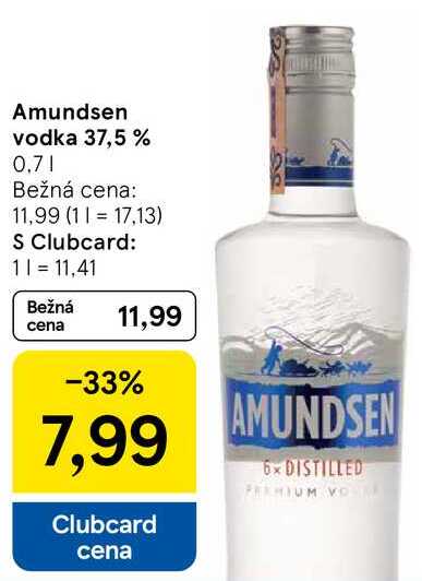 Amundsen vodka 37,5 %, 0,7 l