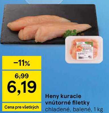 Heny kuracie vnútorné filetky, 1 kg