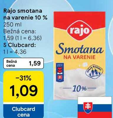 Rajo smotana na varenie 10%, 250 ml 