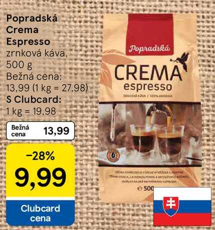 Popradská Crema Espresso, 500 g 