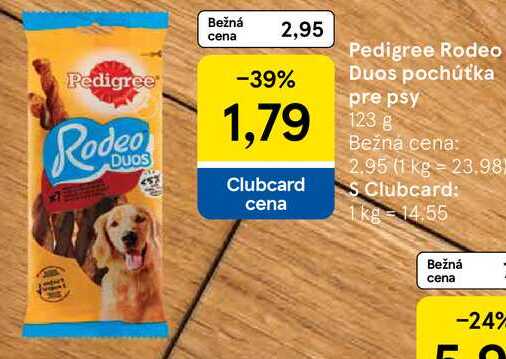 Pedigree Rodeo Duos pochúťka pre psy, 123 g