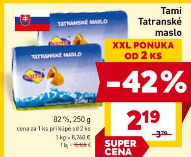Tami Tatranské maslo 250g
