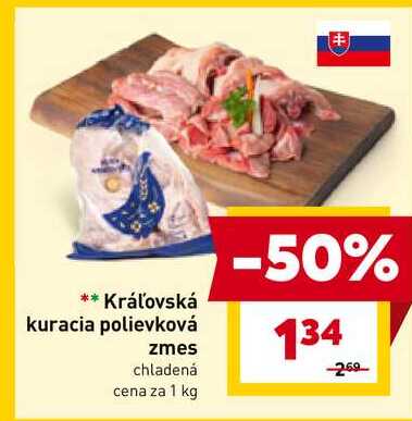 Kráľovská kuracia polievková zmes chladená cena za 1 kg 