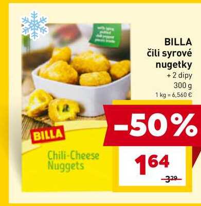 BILLA čili syrové nugetky +2 dipy 300 g 