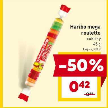 Haribo mega roulette cukríky 45g 