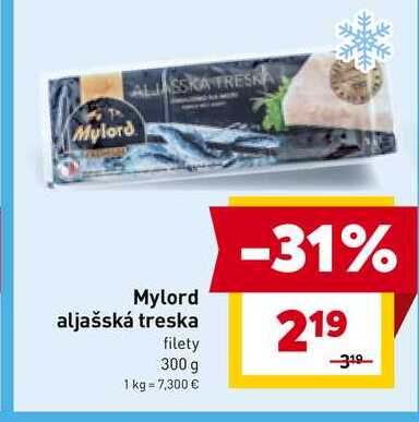 Mylord aljašská treska filety 300 g 
