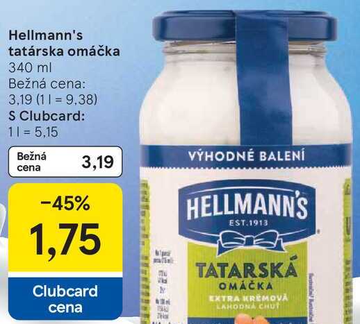 Hellmann's tatárska omáčka, 340 ml 