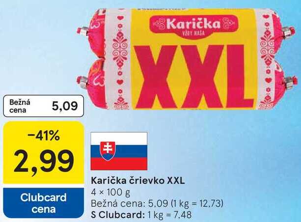 Karička črievko XXL, 4x 100 g 