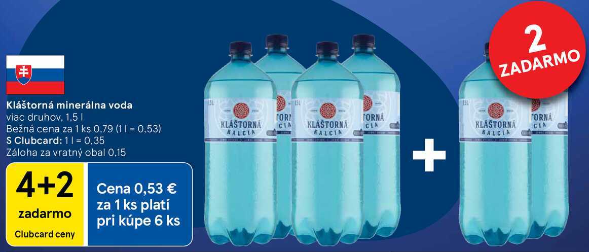 Kláštorná minerálna voda, 1,5 l