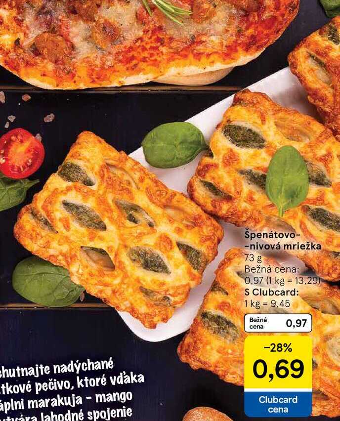 Špenátovo-nivová mriežka, 73 g 