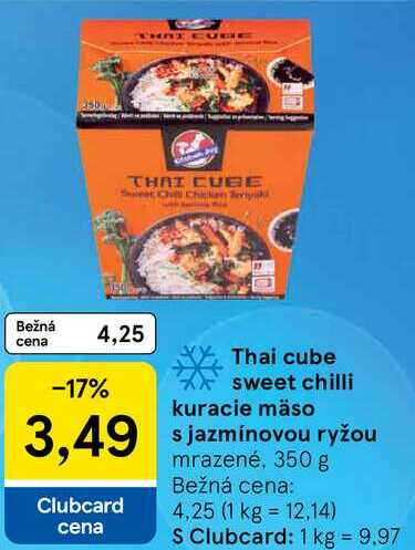 Thai cube sweet chilli kuracie mäso s jazmínovou ryžou, 350 g