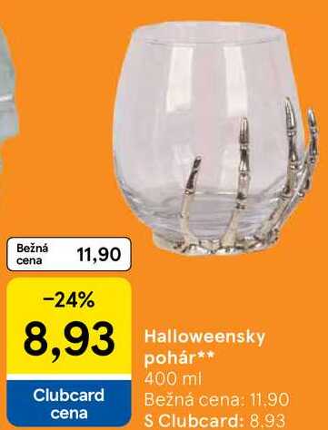 Halloweensky pohár