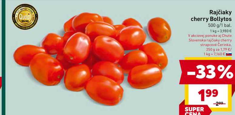 Rajčiaky cherry Bollytos 500 g/1 bal.