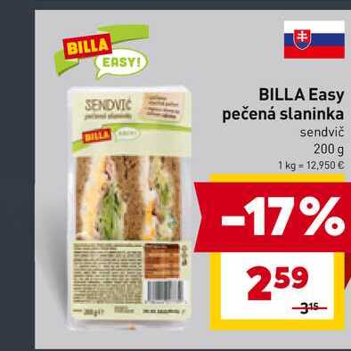 BILLA sendvič 200 g 