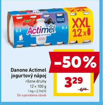 Danone Actimel 12x100 g 1200g