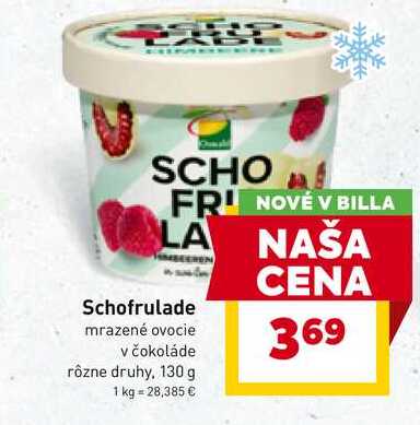 Schofrulade mrazené ovocie v čokoláde rôzne druhy, 130 g 