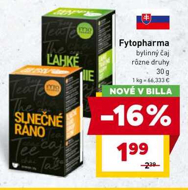 Fytopharma bylinný čaj rôzne druhy 30 g 