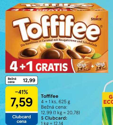 Toffifee 4+1 ks, 625 g 