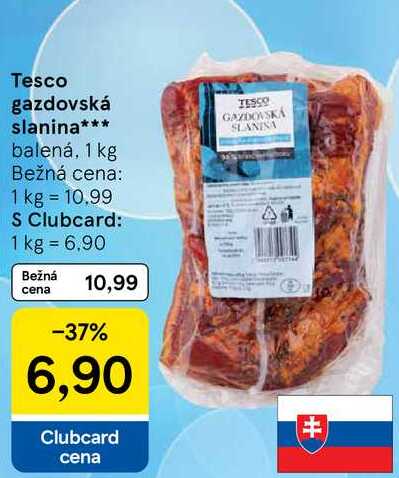 Tesco gazdovská slanina, 1 kg