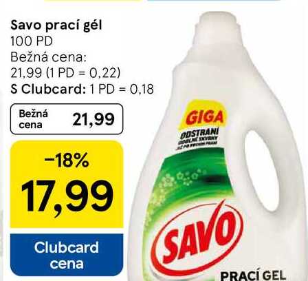 Savo prací gél, 100 PD 