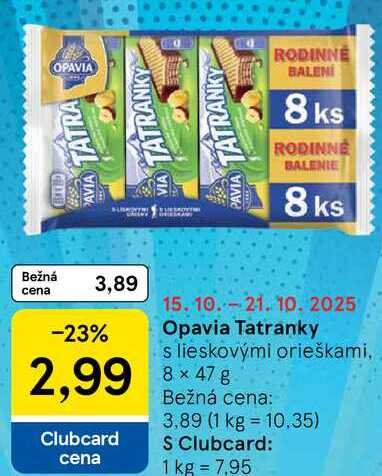 Opavia Tatranky, 8x 47 g
