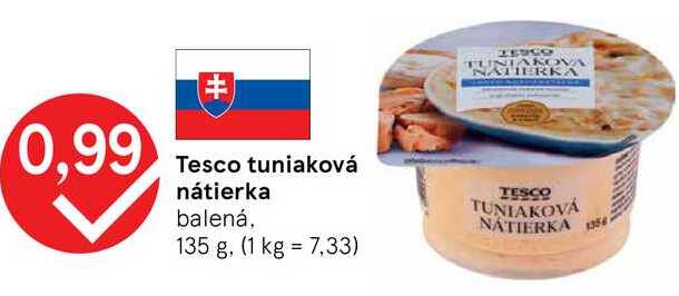 Tesco tuniaková nátierka, 135 g