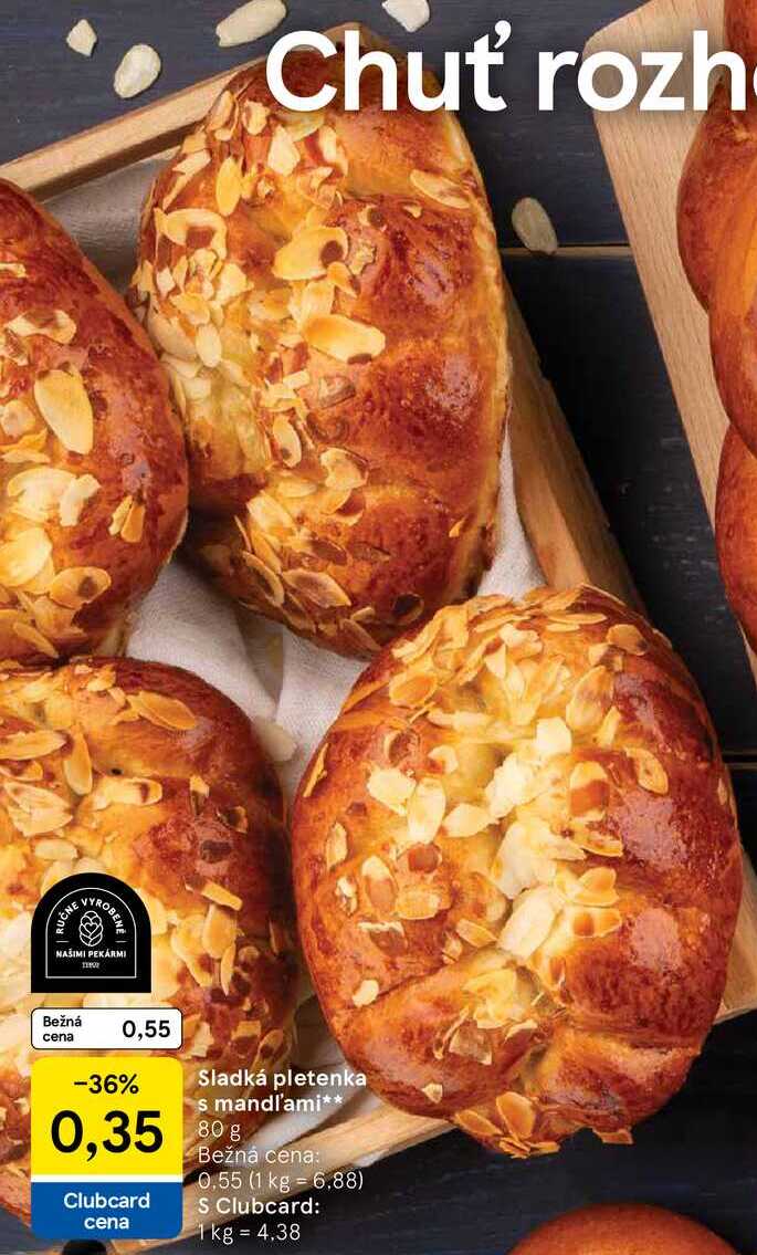 Sladká pletenka s mandľami, 80 g