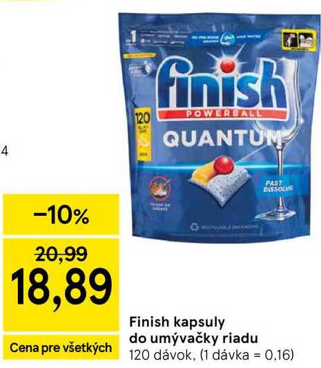 Finish kapsuly do umývačky riadu, 120 dávok