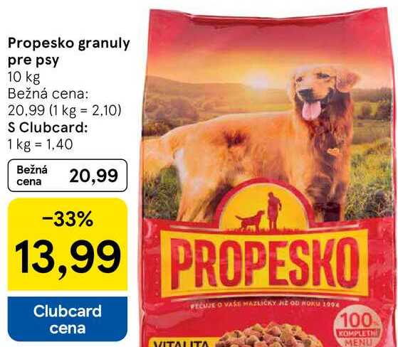 Propesko granuly pre psy, 10 kg