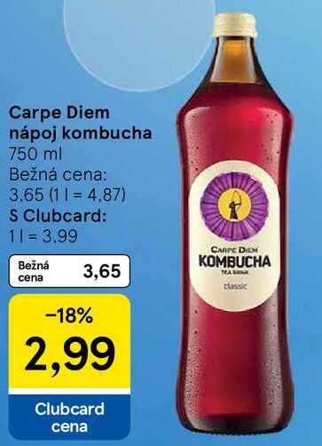 Carpe Diem nápoj kombucha, 750 ml