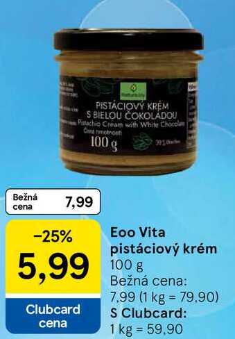 Eoo Vita pistáciový krém, 100 g