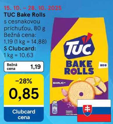 TUC Bake Rolls, 80 g 