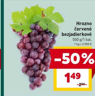 Hrozno červené bezjadierkové 500 g/1 bal. 