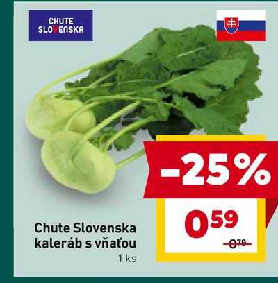 Chute Slovenska kaleráb s vňaťou 1 ks