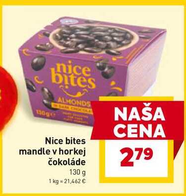 Nice bites mandle v horkej čokoláde 130 g