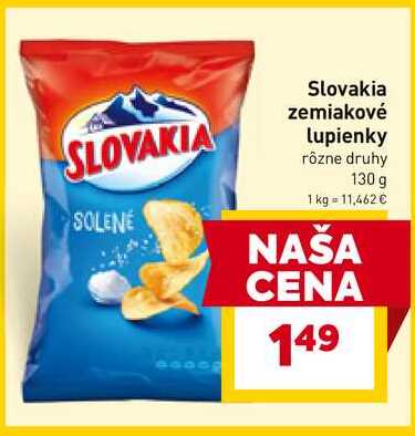 Slovakia zemiakové lupienky rôzne druhy 130 g
