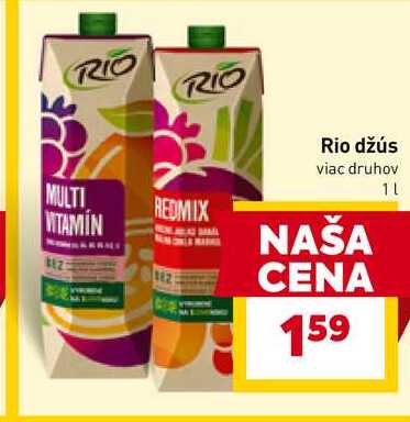 Rio džús viac druhov 1l