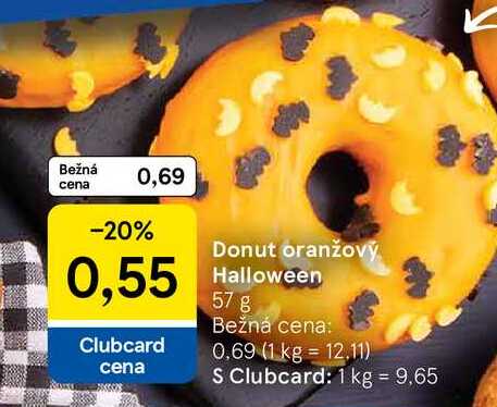 Donut oranžový Halloween 57 g