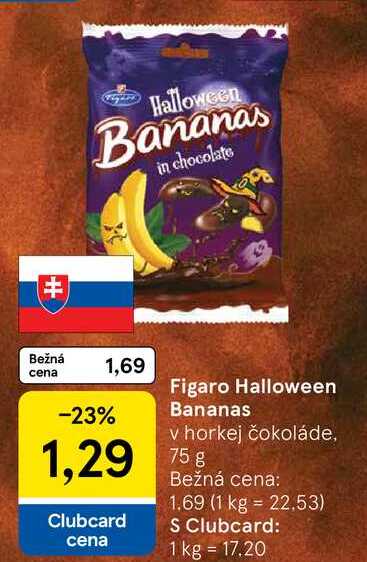 Figaro Halloween Bananas v horkej čokoláde, 75g