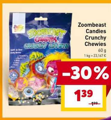 Zoombeast Candies Crunchy Chewies 60 g 
