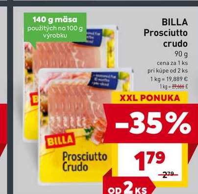 BILLA Prosciutto crudo 90 g
