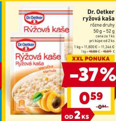 Dr. Oetker Rýžová kaše 50 g-52 g
