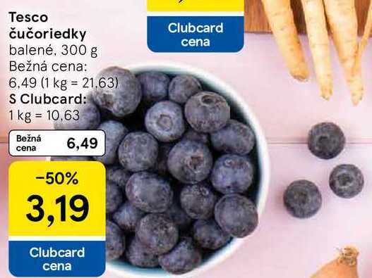 Tesco čučoriedky, 300 g  
