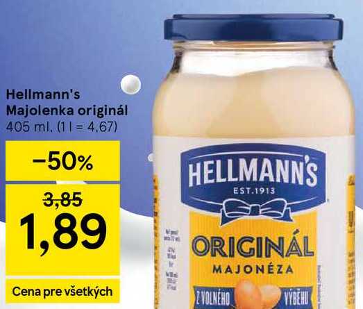 Hellmann's Majolenka originál, 405 ml